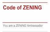 Code of Zening Resorts. Training for Zening employees