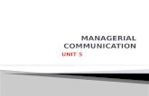 Managerial communication unit-5