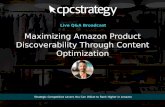 Maximizing Your Amazon Product Discoverability Via Content Optimization