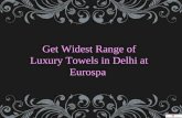 Get widest range of luxury towels in Delhi at Eurospa
