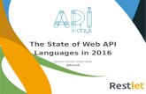 APIdays 2016  - The State of Web API Languages