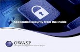 Application Security from the Inside - OWASP