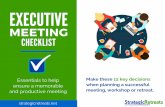 Executive Meeting Checklist