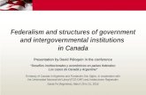 Federalism and intergovernmental relations in Canada