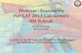 Webinar on Economics Basics by IIM Rohtak for Admissions-2014