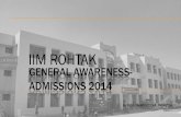 General Awareness Preparation Kit 2014 by IIM Rohtak for Admissions-2014