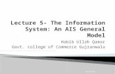 Lecture 5  the information system   a general model of ais:update version