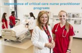 Importance of critical care nurse practitioner programs
