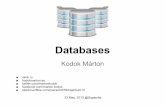 Introduction to Databases - query optimizations for MySQL