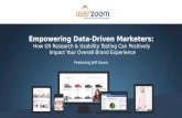 Empowering Data-Driven Marketers: How UX Research & Usability Testing Can Positively Impact Your Overall Brand Experience