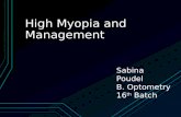 High myopia and management