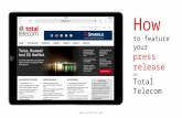 How to get your press release featured on Total Telecom