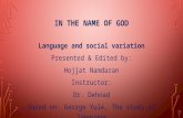 language and social variation