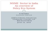 MSME Sector in India- An overview of the policy ecosystem