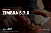 Whats new in Zimbra Collaboration 8.7.x