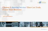 Choose a Hosting Services - Go4Hosting