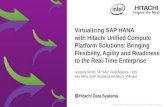 Virtualizing SAP HANA with Hitachi Unified Compute Platform Solutions: Bringing Flexibility, Agility and Readiness to the Real-Time Enterprise
