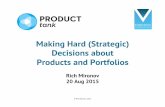 Making Hard (Strategic) Decisions about Products and Portfolios