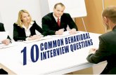 10 Common Behavioral Interview Questions