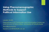 Using phenomenographic methods to support political information use