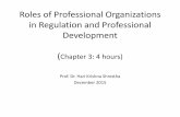 Chapter 3 roles of professional organizations in regulation and professional