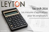 [BELGIQUE] Tax Shift 2016 : Les mesures d’applications pour les employeurs