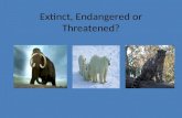 Extinct, endangered or threatened