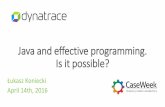 Java and effective programming. Is it possible? - IAESTE Case Week 2016