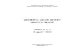 Generic Code Sheet V. 2