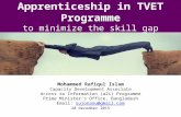 Apprenticeship in TVET: to minimize the skill gap