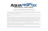 AquaOx Whole House Water Filter Installation Instructions