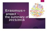 Erasmus+ 1st year summary Poland