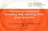 Improving complaint handling and learning from good practice