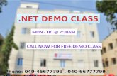 .Net Demo Class and Training - ProcessWeaver IT Academy