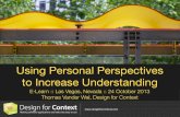 Using Personal Perspectives to Increase Understanding
