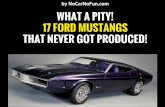 17 Mustangs that Never Got Produced