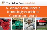 5 Reasons Wall Street is Increasingly Bearish on Cummins Inc. Stock