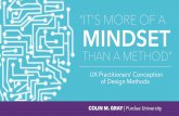 “It’s More of a Mindset Than a Method”: UX Practitioners’ Conception of Design Methods