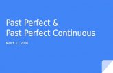 (New) Past Perfect & Past Perfect Continuous (1)
