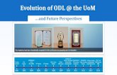 Evolution of DE at UoM....and Future Perspectives
