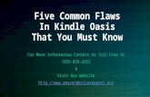 Five common flaws in kindle oasis that you must know