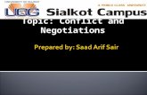 Conflict and Negotiations ''with companies examples''