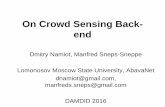 On Crowd-sensing back-end