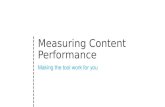 Measuring Content Performance