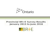 BR+E provincial survey results