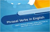 Phrasal verbs A-C lesson 9