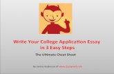 Write Your College Application Essay in 3 Easy Steps