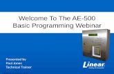 AE-500 Basic Remote Programming