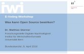 E-Voting Workshop: Was kann Open Source bewirken?