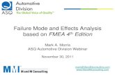 Failure Mode and Effects Analysis based on FMEA 4th Edition
